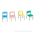 Kindergarden plywood chair with metal leg